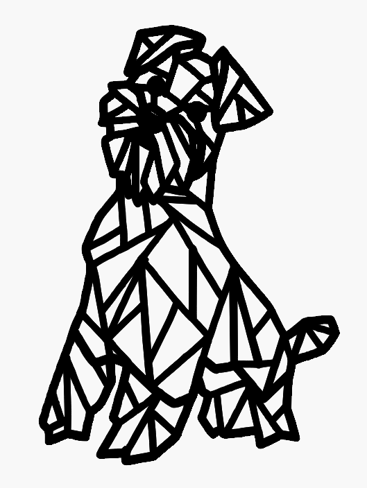 Perro Schnauzer Geométrico
